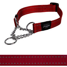 Rogz Utility Snake Obedience Collar Red Medium for Dogs 32-44cm X 16mm