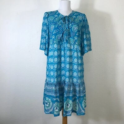 Vestido Smith & Quinn para mujer talla grande azul floreciente mini poliéster Foto 1 de 4