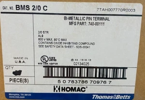 THOMAS & BETTS BI - TERMINAL PIN METÁLICO 2/0 - Imagen 1 de 3