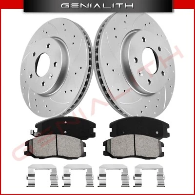 Front Drilled Rotors Brake Pads for 2007-2009 Chevrolet Equinox Pontiac Torrent Foto 1 de 4
