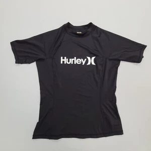Hurley Shirt Boys Large Black Beach Comfort Outdoors UPF 50+ Compression - Picture 1 of 8