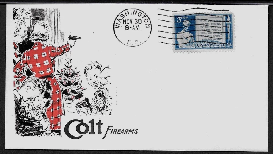 1950 Colt Firearms Xmas ad Featured on Collector's Envelope *A949 - Image 1 of 1