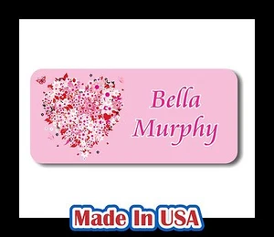 42 Custom Personalized Waterproof Name Labels Stickers Tag Kids Children Bottle - Picture 1 of 5