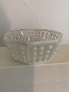 EAPG Antique DEWDROP Berry Bowl Ruffle Edge Hobnail Elson Glass Co 1887 No .90 - Picture 1 of 7