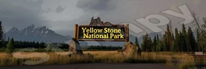 Yellow Stone National Park   Metal Sign 6" x 18" or 8" x 24" - Picture 1 of 1