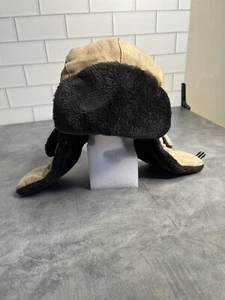 Sombrero Trapper Beige Gamuza y Borde Negro O/S Sin Marca - Imagen 1 de 6