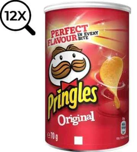 12x Pringles Original 70 g Tubo Patatine Snack Salato 12x70gr - Foto 1 di 4