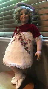 Vintage Porcelain 25” Shirley Temple Designer Doll Collection Signed & Numbered - Picture 1 of 17
