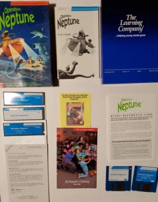 Operation Neptune PC Big Box Game IBM Tandy Complete CIB 3.5" 5.25" Discs 1992 - Image 1 of 4