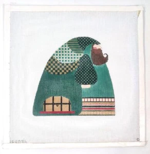 PAT THODE Handpainted Needlepoint CANVAS Nativity Green Magi with Stitch Guide - Picture 1 of 3