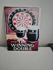 Targa insegna da parete latta metallo GUINNESS WIN DOUBLE retrò birra pub bar uomo grotta - Foto 1 di 1