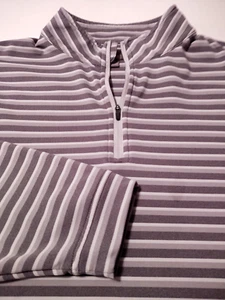 PETER MILLAR Krone weich 1/4 Reißverschluss Stehkragen Poly/Elasthan XL grau gestreift Top/Jacke - Bild 1 von 6