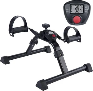 Vaunn Desk Bike Pedal Exerciser Portable Under Desk Cycle LCD Display Fitness Re - Picture 1 of 8