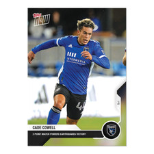 Cade Cowell San Jose Earthquakes MLS Topps Now 2021 Card #16 Soccer