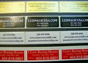Custom Printed Labels, 1,000 Rectangle 3/4" x 2" Business Stickers, 1 Color Ink - Picture 1 of 4