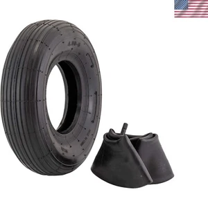 Lightweight 4.00-6 Ribbed Tire - Perfect Replacement for -Round Use - Picture 1 of 4