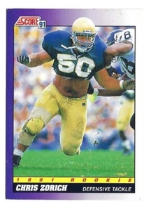 Chris Zorich 1991 Score #579 Chicago Bears Football RC Rookie Card - Picture 1 of 2
