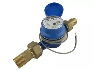 DAE AS-100mP 1" Water Meter with Pulse Output, Measuring in Liter + NPT Coupling - Picture 1 of 7