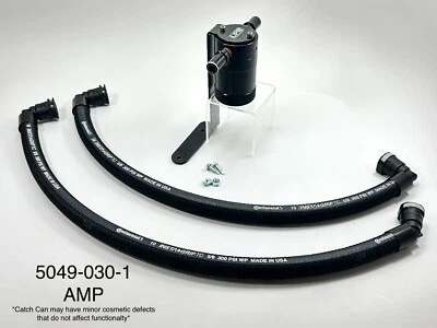 Fits 15-20 Ford F150 Passenger Plug N Play ™ Oil Catch Can Separator Black Alum - Image 1 of 2