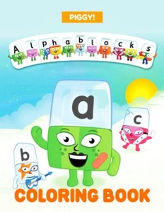 Piggy! - Alphablocks Coloring Book: Preschool Activity Workbook for Kids Age 5+ - Picture 1 of 2