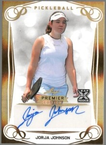 JORJA JOHNSON 2023 LEAF PICKLEBALL PREMIER EDITION XRC ROOKIE AUTO GOLD FOIL 3/5
