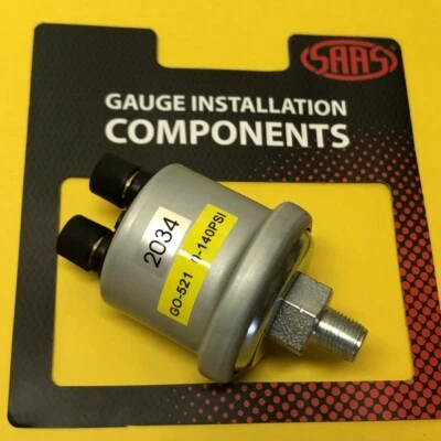 SAAS SG31002 Sensor for Oil pressure gauges Muscle series 140 PSI sender unit - Image 1 of 4