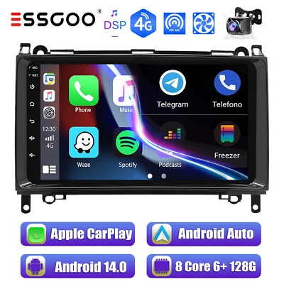 Autoradio 6+128G Android 14 Carplay Für Mercedes Benz A/B Klasse W169 Vito Viano - Bild 1 von 4