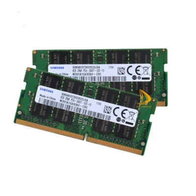 16GB Samsung 2x 8GB 2Rx8 PC4-2400T DDR4 19200Mhz 260Pin SODIMM Laptop Memory RAM - Image 1 of 4