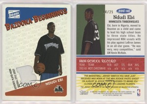 2003-04 Bazooka Beginnings Memorabilia Foil /25 Ndudi Ebi #BBE-NE Rookie RC