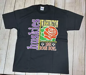 NWOT Vintage 1991 University of Washington Huskies Rose Bowl Shirt Men's XL - Picture 1 of 8