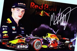 Max VERSTAPPEN (27) F 1 WM - AK Bild - Print Copy - 18 x 13 + F 1 AK SIGNIERT - Bild 1 von 1
