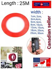 2mm ~ 15mm*25M Strong Double Sided PET Red Adhesive Tape For Cell Phone Repair.