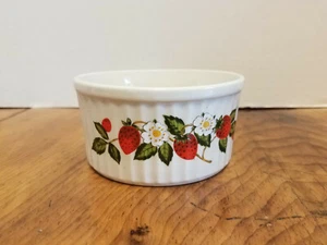 Fresas y gres crema vintage Sheffield Ramekin Japón - Imagen 1 de 5