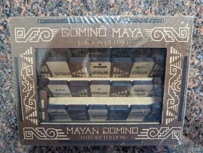 MAYAN DOMINO LUXURY EDITION w/ Original Wood Dominoes, Case | Dante Interactivo - Image 1 of 4