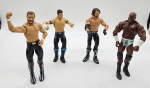 Lot 4 WWE Evan Bourne, Sami Zayn, AJ Styles, Apollo Crews 2011 Mattel Wrestling - Picture 1 of 9