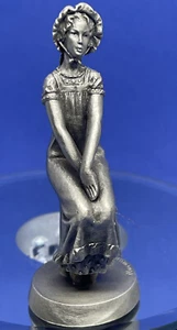 Vintage 1980 Dave Grossman Designs ~Fine Pewter~ Norman Rockwell "Woman Sitting" - Picture 1 of 10