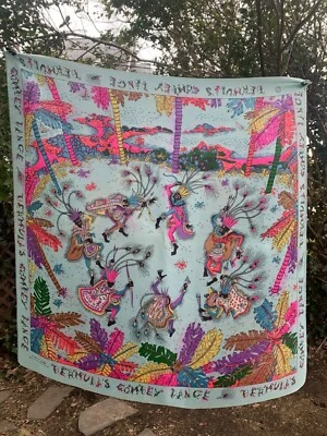 RARE & UNUSUAL EARLY 1940's  EMILIO PUCCI/ GUIDO RAVASI SILK SQUARE SCARF - Image 1 of 4