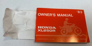 NOS 1983 Honda XL250R XL250 R Enduro Genuine OEM Owners Owner's Manual Book - Picture 1 of 19