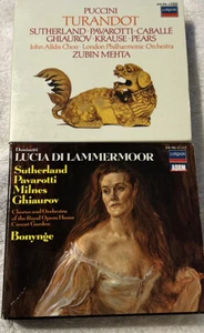 Lot :2 Operas W/ Pavarotti Sutherland Ghiaurov - Turandot - Lucia Lammermoor C22 - Picture 1 of 16