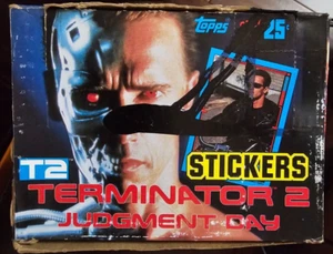 1991 Topps Terminator 2 T2 Judgment Day Sticker Trading Card Box 48 Sealed Packs - Bild 1 von 3