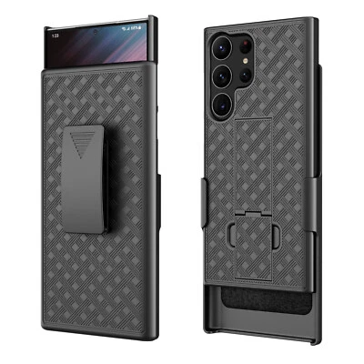 For Samsung Galaxy S23/S24 Ultra S23 Plus S23 Case Belt Clip Holster Stand Cover - Image 1 of 4