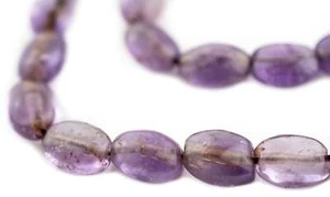 Oval Amethyst Beads 12mm Purple Gemstone 19 Inch Strand - Picture 1 of 4