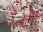 Hanging Hand Kitchen Towel Hearts Love Valentine's Snap, Red, Pink, Dish Towel