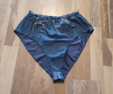 Vintage Valentino Intimo high waist Panties hicut sheer dark blue sexy lingerie 