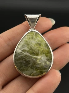 Sterling 925 Two Tone Flip Gemstone Pendent - Picture 1 of 13