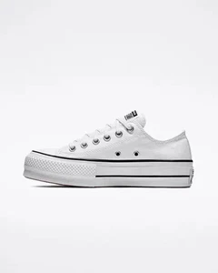 Converse Women's Chuck All Str Platform Lift Low Sizes 5-10.5 White/Blck 560251C - Picture 1 of 5