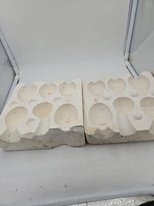 Molde de fundición deslizante vintage de 6 huevos decorados - Imagen 1 de 14