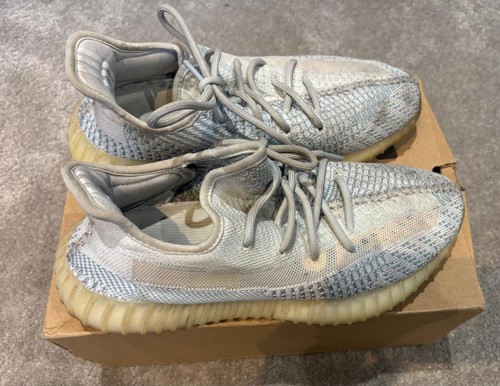Adidas Yeezy Boost 350 V2 Cloud bianche non riflettenti UK 8