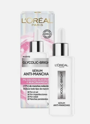 Sérum facial L'Oréal Paris Glycolic Bright antimanchas ácido glicolico, niacinam Foto 1 de 4