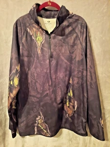 Mossy Oak Long Sleeve Zippered Pullover Camo Size Medium (38-40) - Picture 1 of 5